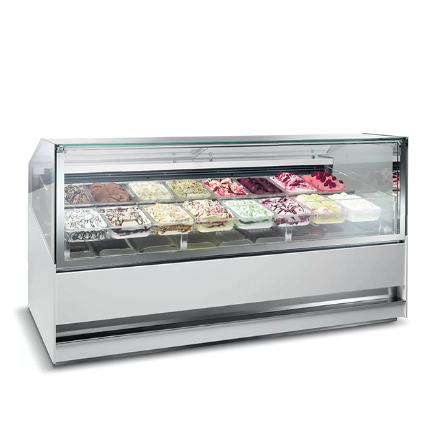 Prosky Super Vision Ice Cream Display Fridge / Topening Design Ice Ice Cream Showcase Freezer
