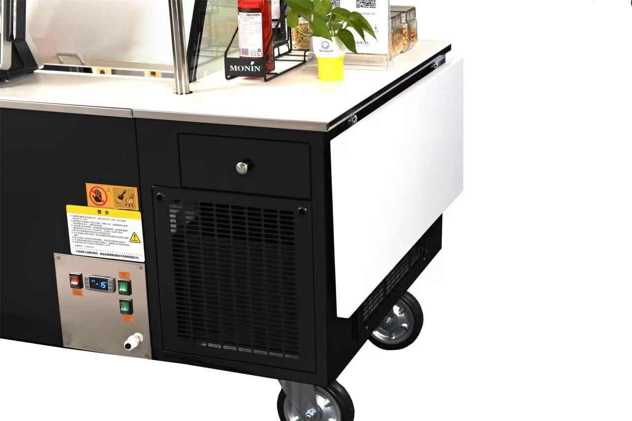 Prosky Chariot de gelato de durabilité hybride Prosky avec dispositif de drainage
