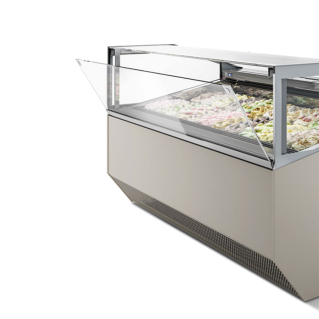 Prosky Glass Fridge Cooler Mini Rafrigeer Cabinet Gelato Affichage à vendre