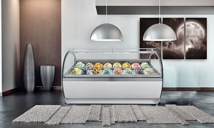 Prosky Trays Big Capacity Hard Ice Cream Showcase avec casserole