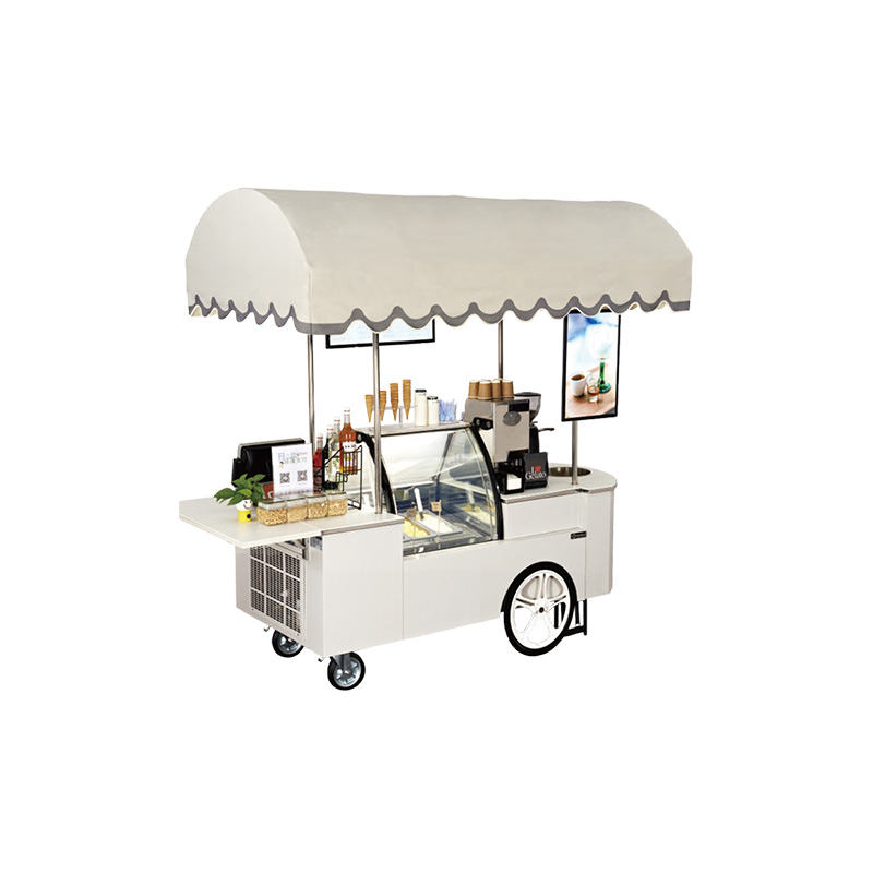 Prosky Chariot de gelato de durabilité hybride Prosky avec dispositif de drainage